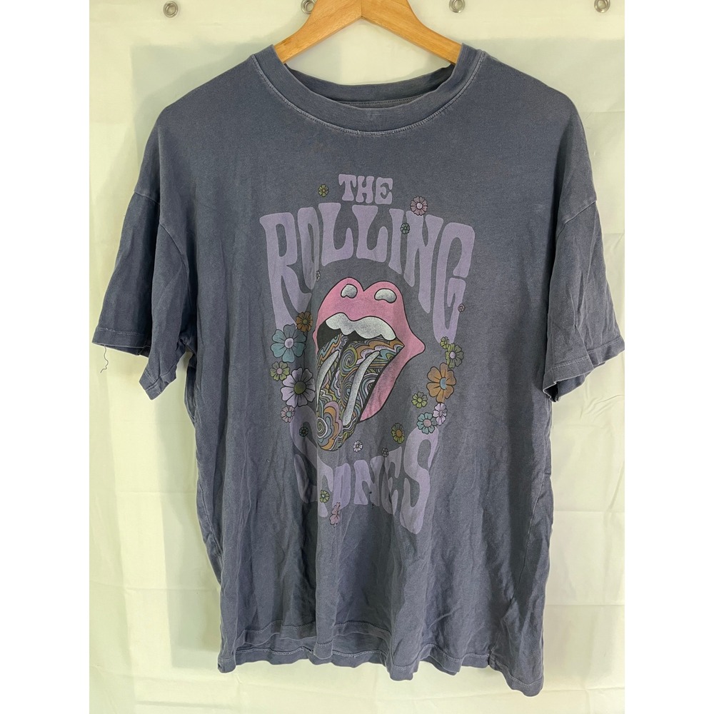 American Eagle Rolling Stones Band Tee Faded Charcoal Graphic T-Shirt Mens